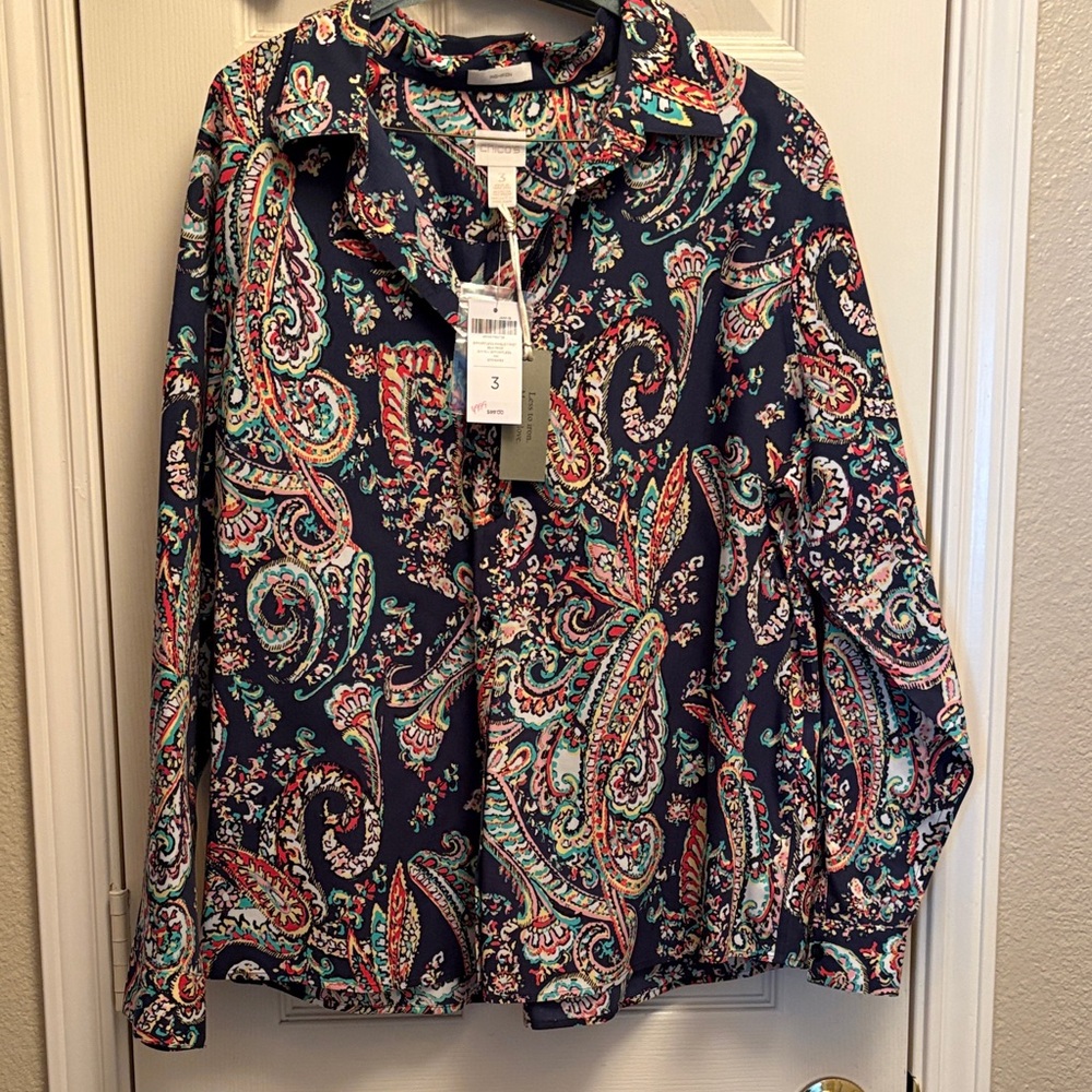 Chico's Multicolor Paisley Blouse